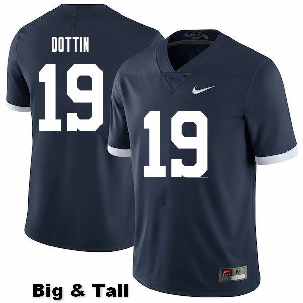 NCAA Nike Men's Penn State Nittany Lions Jaden Dottin #19 College Football Authentic Throwback Big & Tall Navy Stitched Jersey EPW0298OW